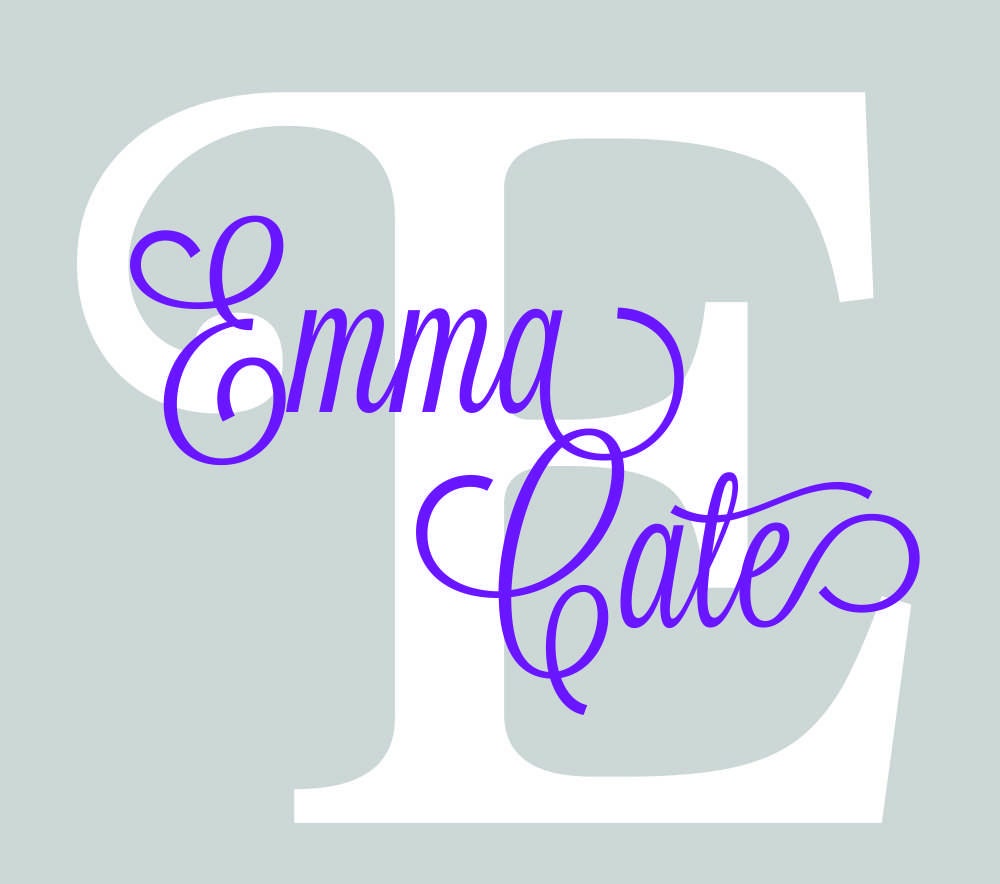 Large 2 Color Initial Monogram and Name Vinyl Wall Decal (k-068)