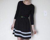 Sample SALE Gray Striped Dress Bamboo Small