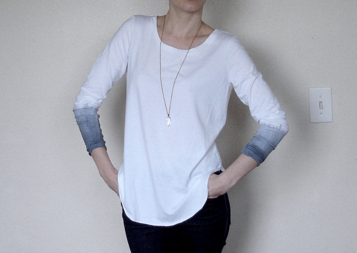 Ombre T Shirt Long Sleeve Small