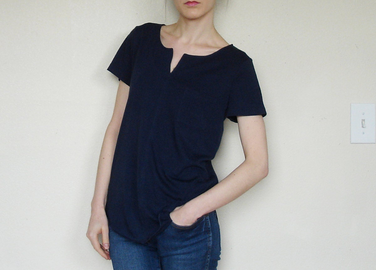 Slash Neck T Shirt Medium