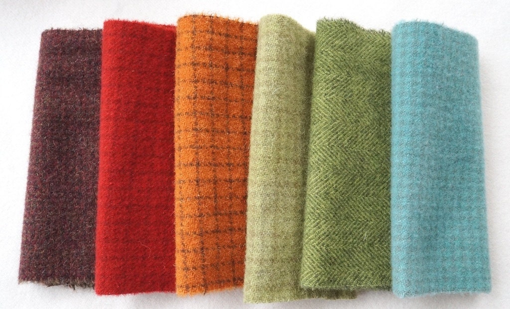 Hand Dyed and Felted Wool Fabric Perfect for Applique, Rug Hooking, Sewing, and Crafts Number 3033