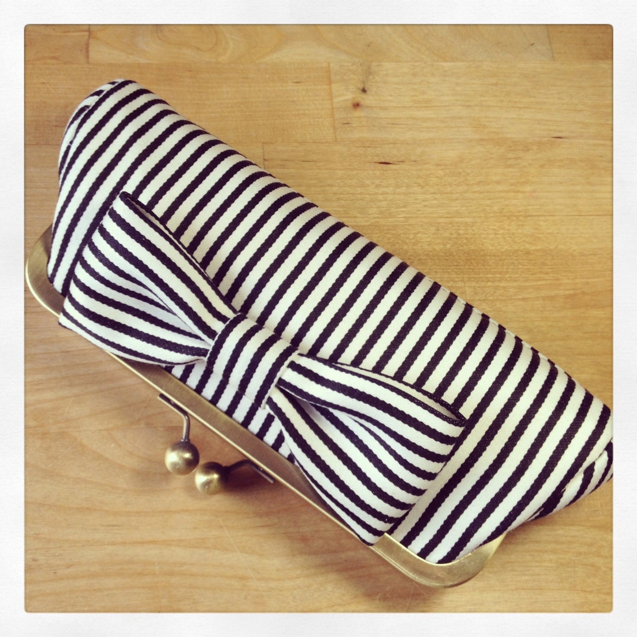 Hamilton St. -  Striped Bow Clutch