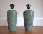 PAIR of SOLID MARBLE petite accent lamps