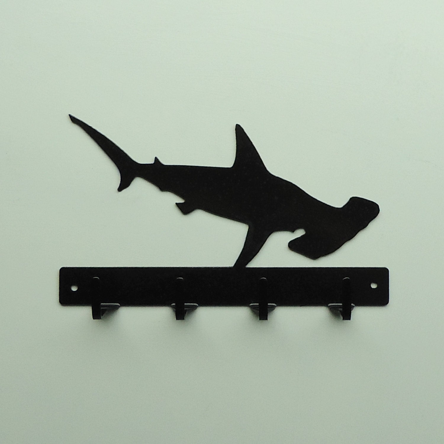 Hammerhead Shark Metal Art Key Rack - Free USA Shipping