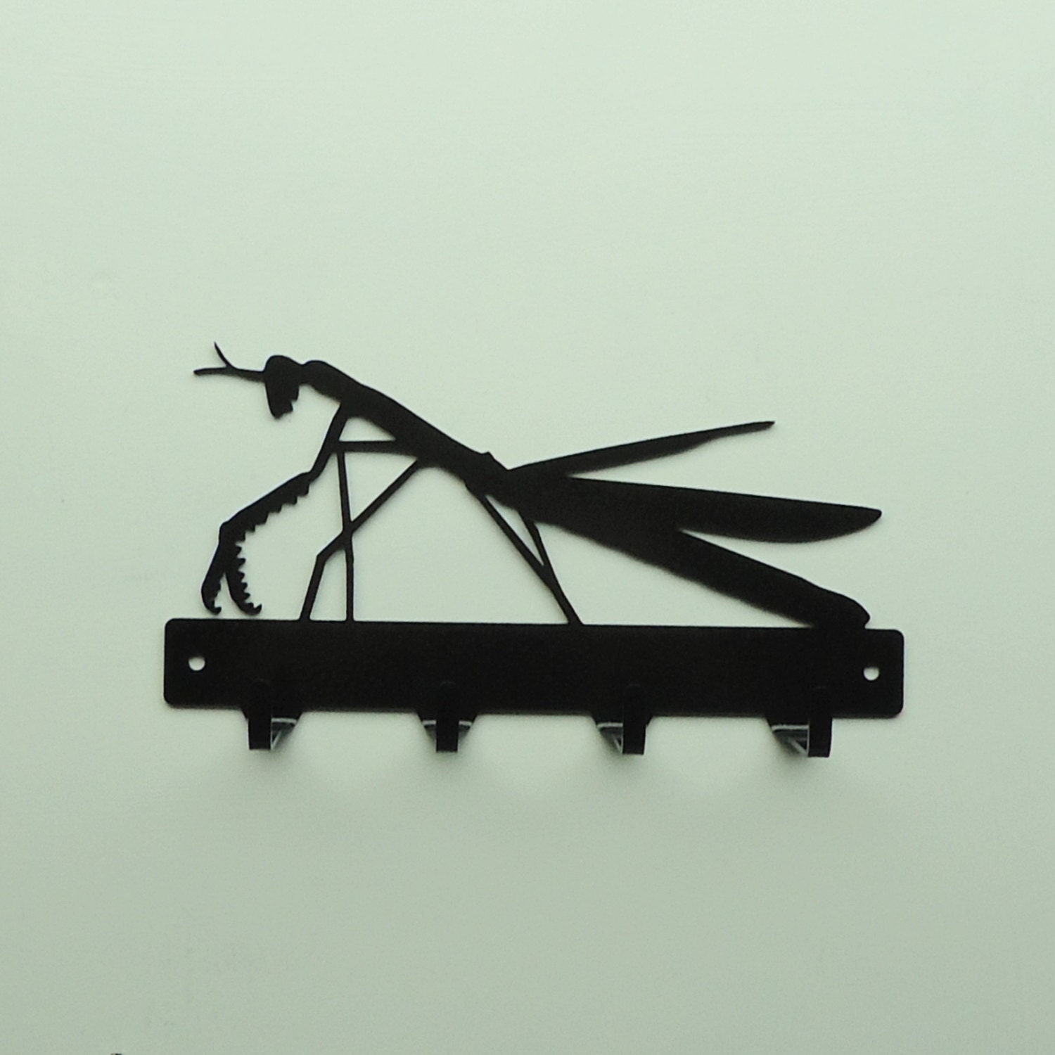 Praying Mantis Metal Art Key Rack - Free USA Shipping