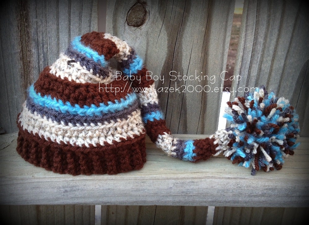 Baby Boy Hats, Baby Boy, Crochet baby hats, Stocking cap, Night cap, Photo Prop, Photography prop