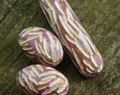 Rustic Rose Gold carved bead set (ready to ship)