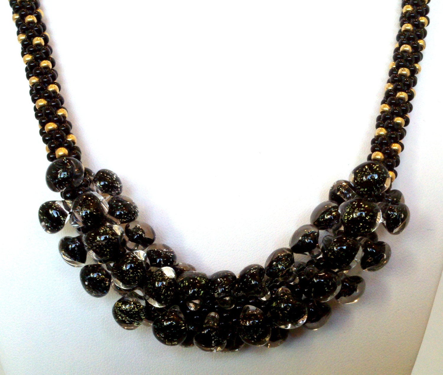 Black & Gold Kumihimo Necklace