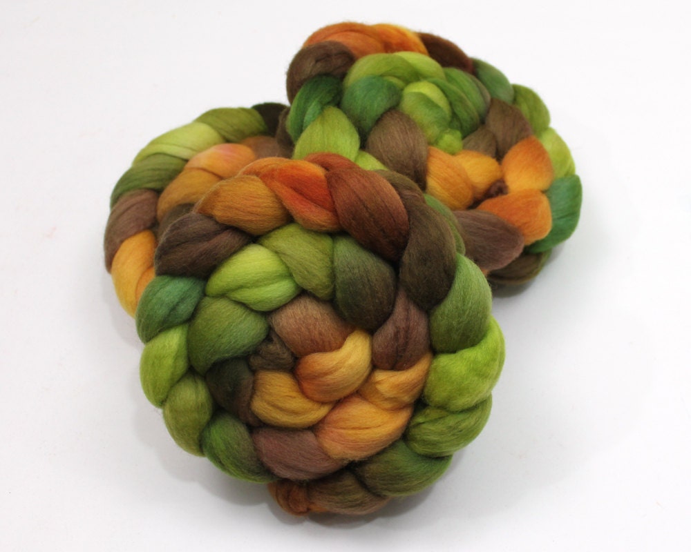 Polwarth Wool Roving - Hand Painted Roving for Spinning or Felting