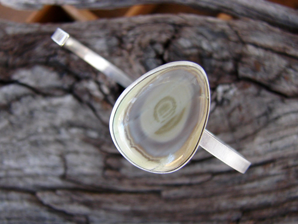 Imperial Jasper & Silver Cuff Bracelet
