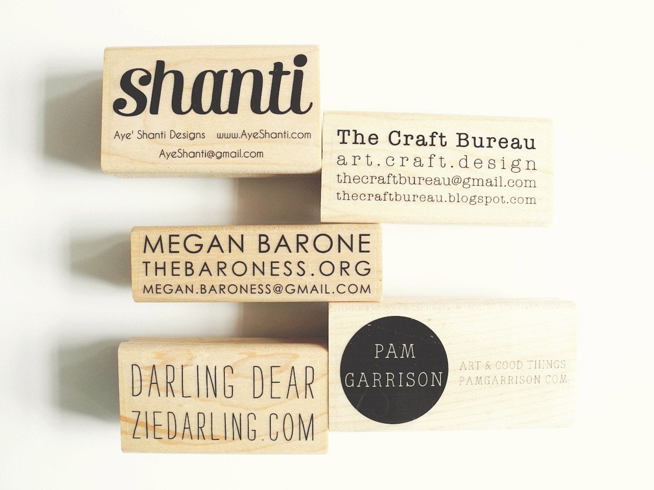 Personalized Custom Business Card Rubber Stamp