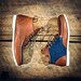 Handcrafted MIDTOPS - Pebbled Tan Bullhide & Denim - MADE to ORDER