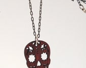 Purple Heart - Small Sugar Skull Pendant