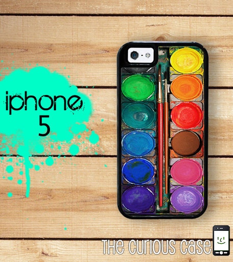 iPhone 5 Mighty Case - Watercolor Paint Set - 2 Part Protective iPhone 5 Case