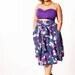 JIBRI Plus Size High Waist Flare Skirt (attached wrap belt)