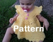 PATTERN - Crochet Tunic Style Pinafore for Baby Girls