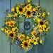 Summer Breeze - Stunning Sunflower Wreath, Summer Wreath, Mother's Day Gift, Summer Decor, Sunflower Arrangement, Summer Party Decor