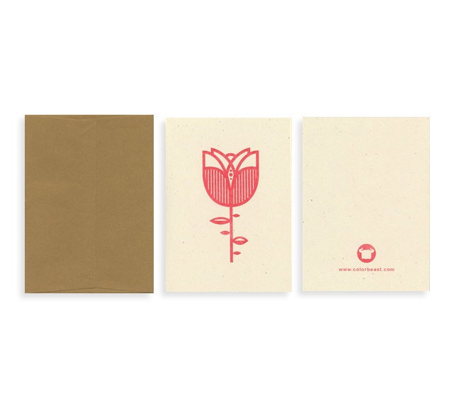 Red Rose - Blank Card Set