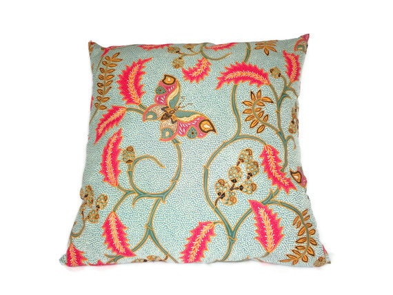 Indonesian Batik, 18" x 18", Pillow Cover, Green