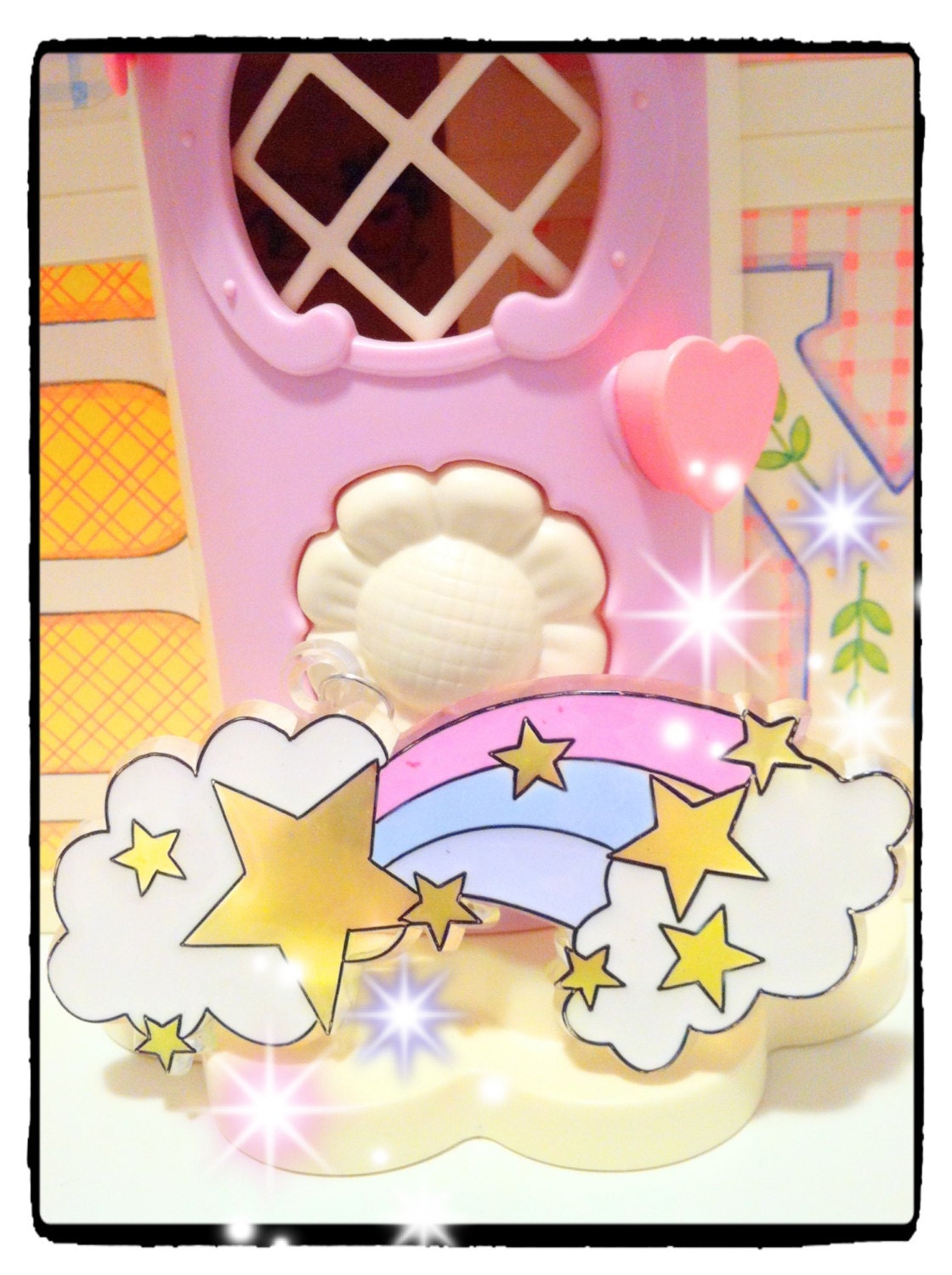 fairy kei comet charm pendant large acrilic and resin kawaii choose one