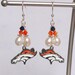 Denver Bronco Inspired Freshwater Pearl and Crystal Party at the Playoffs Earrings