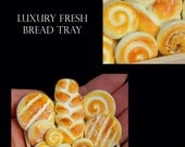 Luxury Bread Tray - Artisan fully Handmade Miniature in 12th scale. From After Dark miniatures.