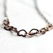 Heart Chain Necklace - Heart Chain on Oxidized Sterling Silver Chain - Unchained Melody - Gift For Her Under 25