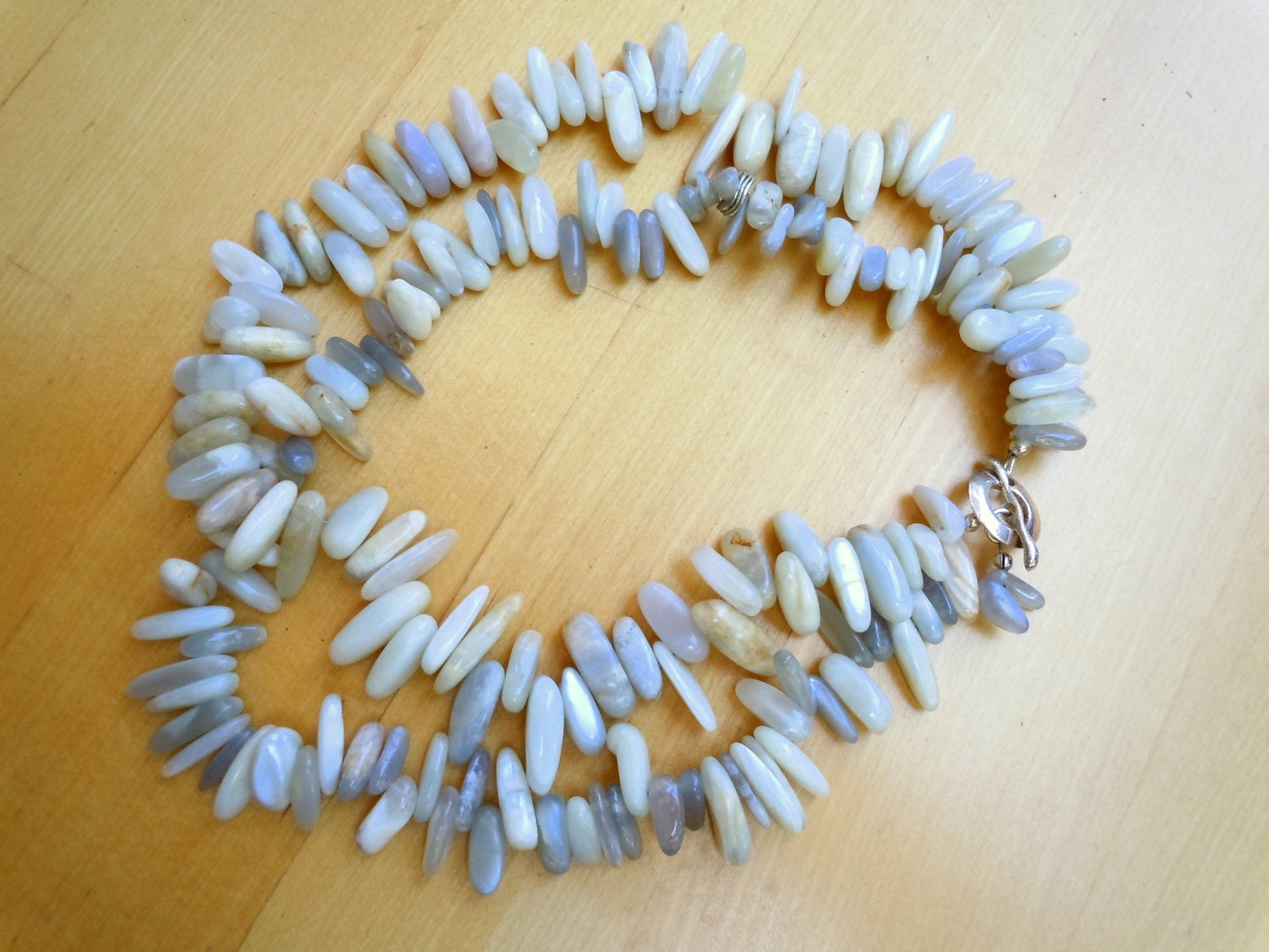 moonstone double strand necklace