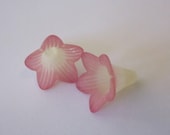 TwoTone Trumpet Flower Berry Lemon Hand Dyed 22mm (2)