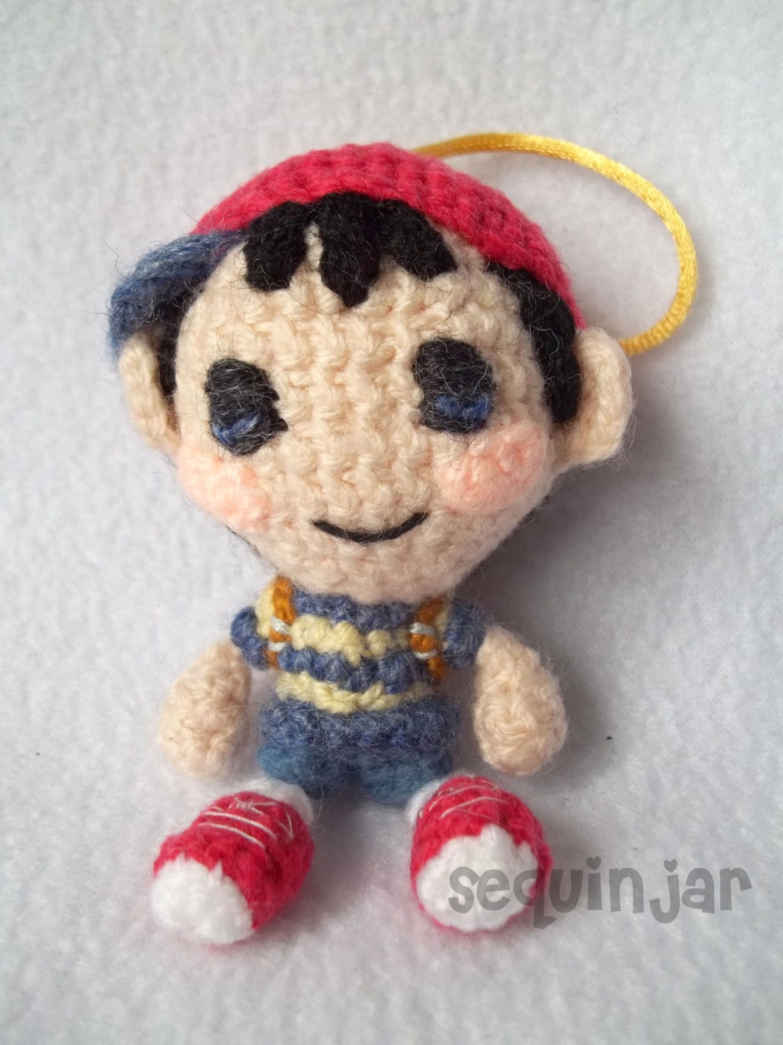 Cute handmade crochet Ness from Earthbound amigurumi/ plushie/ plush