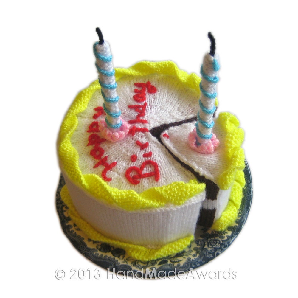 Birthday CAKE Pdf Email Knit PATTERN