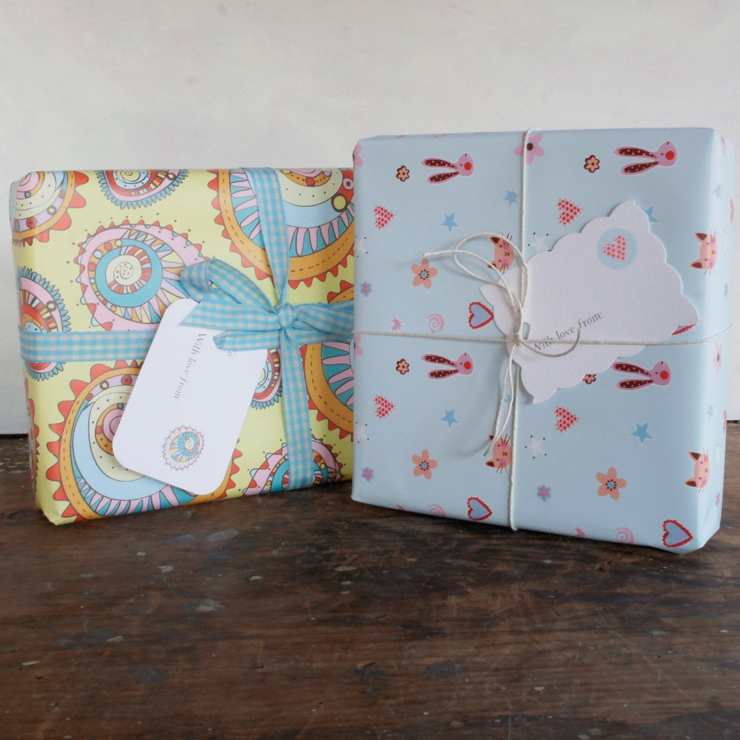 Cute Animal Love Wrapping Paper