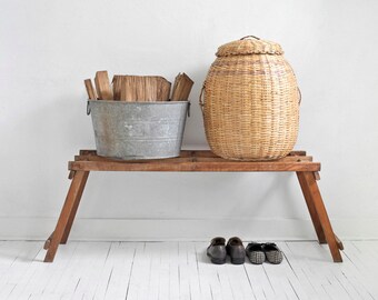 Vintage Wooden Bench - Mid Century Modern, Industrial, Retro, Antique