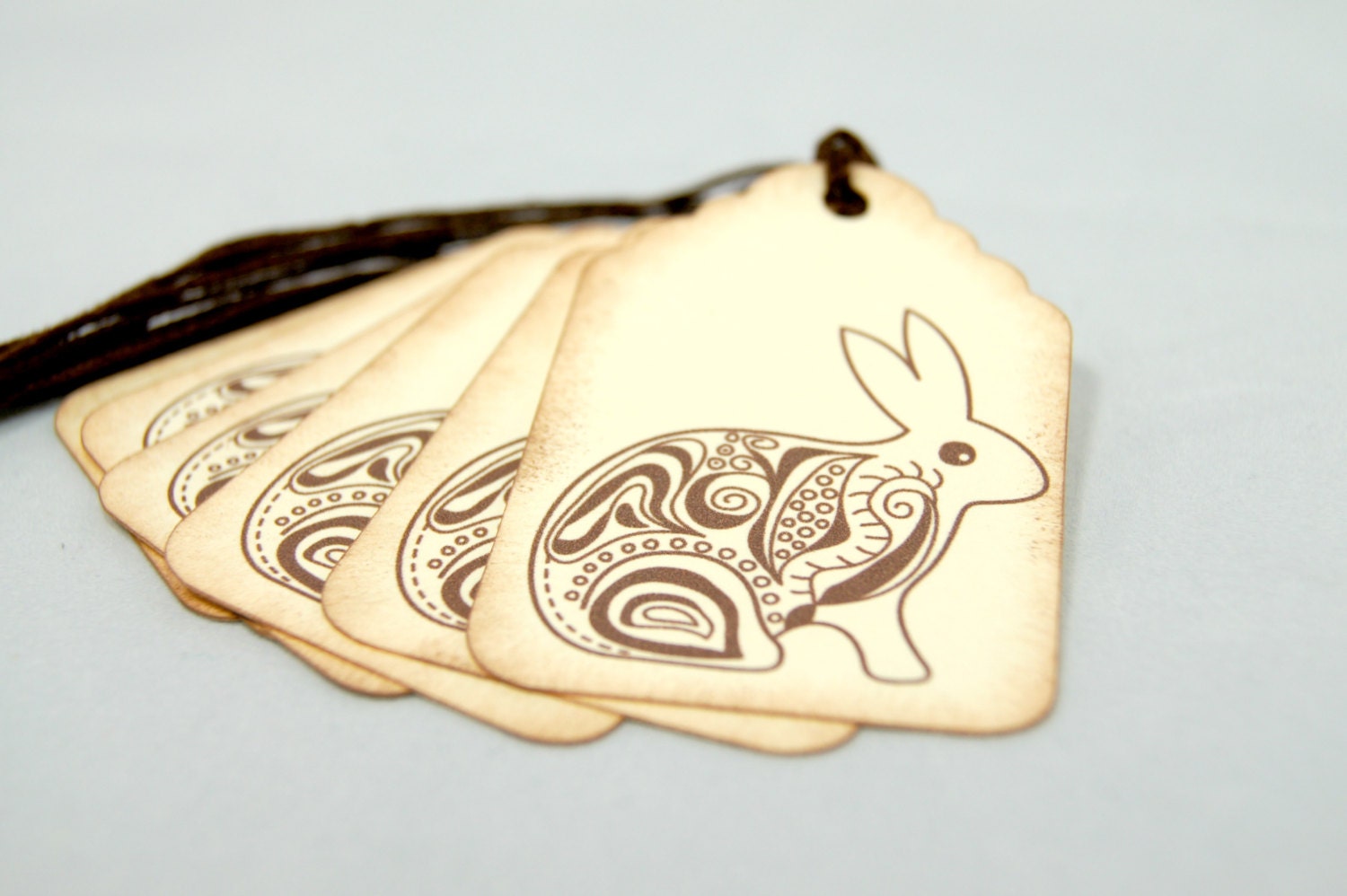 Brown Rabbit Tags T153Br