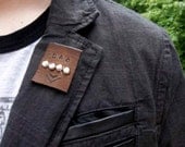 Mens Leather Accessory Fathers Day Lapel Pin