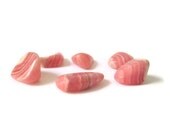 6 Rhodochrosite Tumbled Stones, 34 carats, Smooth Stones for Wire Wrapping, Reiki, Light Pink Gemstone Supplies, From Argentina