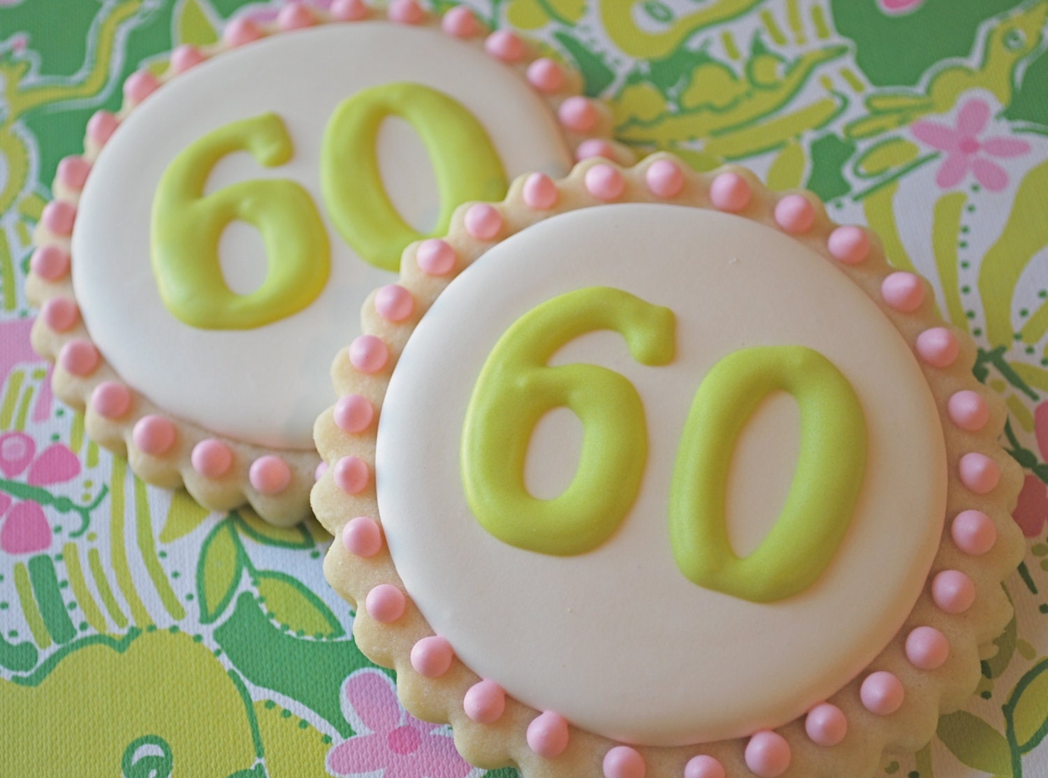 Preppy Personalized Decorated Sugar Cookies (12)