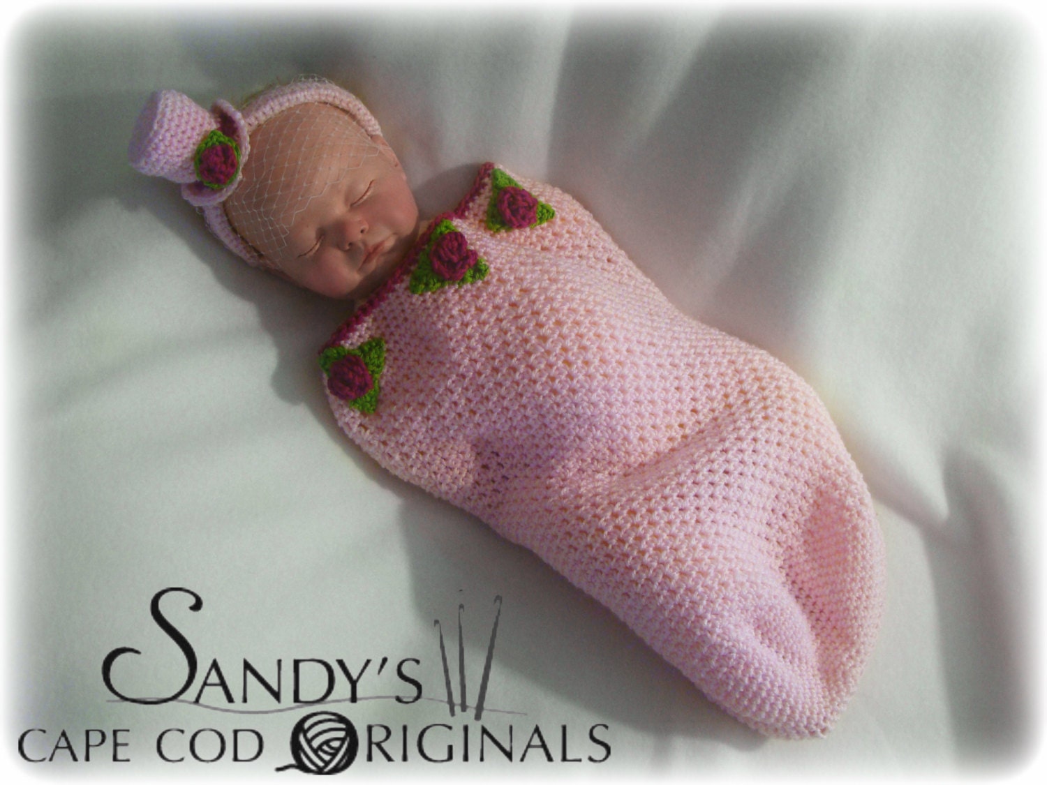 Crochet Pattern Pretty Little Lady Cocoon and Top Hat Headband