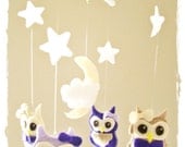 Owl Baby Crib Mobile -Custom orders and colors welcome