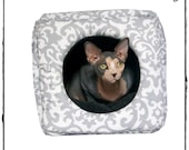 Custom Made Damask Pet Cube CUSTOM Fabric and Color Choices, Custom Sizes