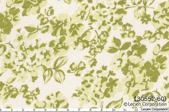 CLEARNACE, Lecien, HILL FARM, Brenda Riddle, Wildflowers in Green, 30552-60, 1 Yard