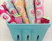 Reserved for Michelle, Japanese, ATSUKO MATSUYAMA, 30's Collection, Floral Scallop Doilies, 1/2 Yard Bundle of 5