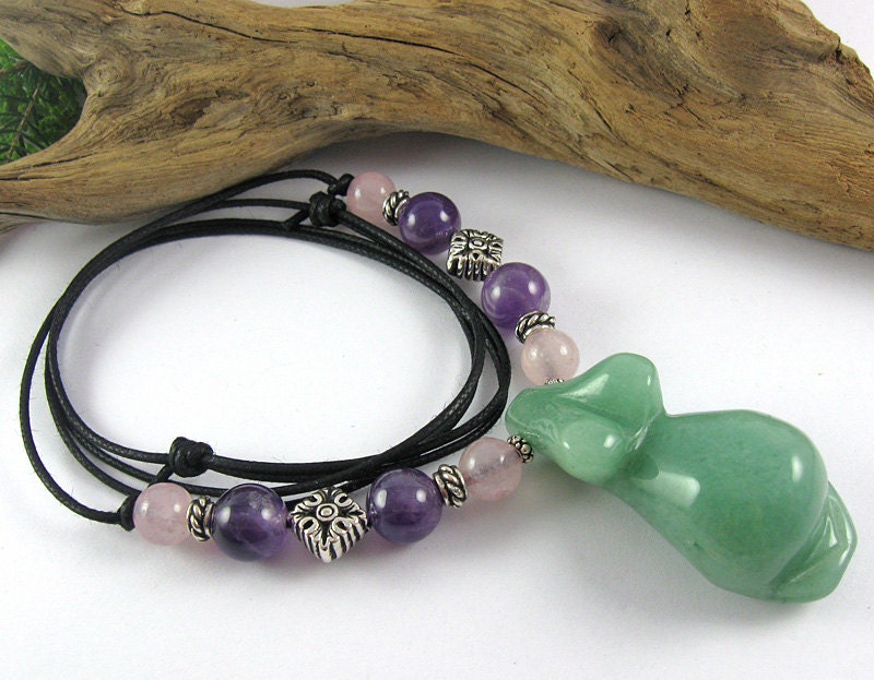 Garden Goddess Fertility Necklace - Green Aventurine Fertility Goddess Necklace