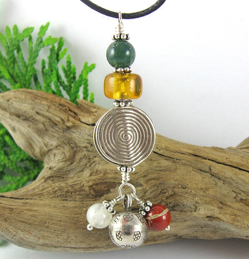 Spiral Birthing Pendant - Blessingway Labor & Birth Necklace