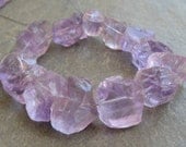 Pink Amethyst - Amethyst Nuggets - Hammered Beads - Hammered Pink Amethyst Nuggets (4w22)