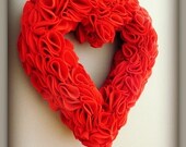 PDF Valentine Felt Ruffle Wreath