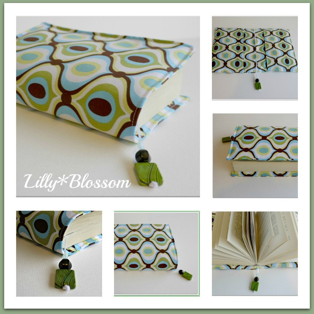 PDF Sewing Guide Book Cover with Beaded Bookmark attached.