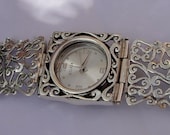 NEW Israel Original Handmade Fine Silver Filigree Bracelet Watch (s w3289)