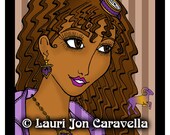 Aries Steampunk Gal (Zodiac) Valentine Stardust (TM) by Lauri Jon Stardust Steampunk (TM) 8x10 Print