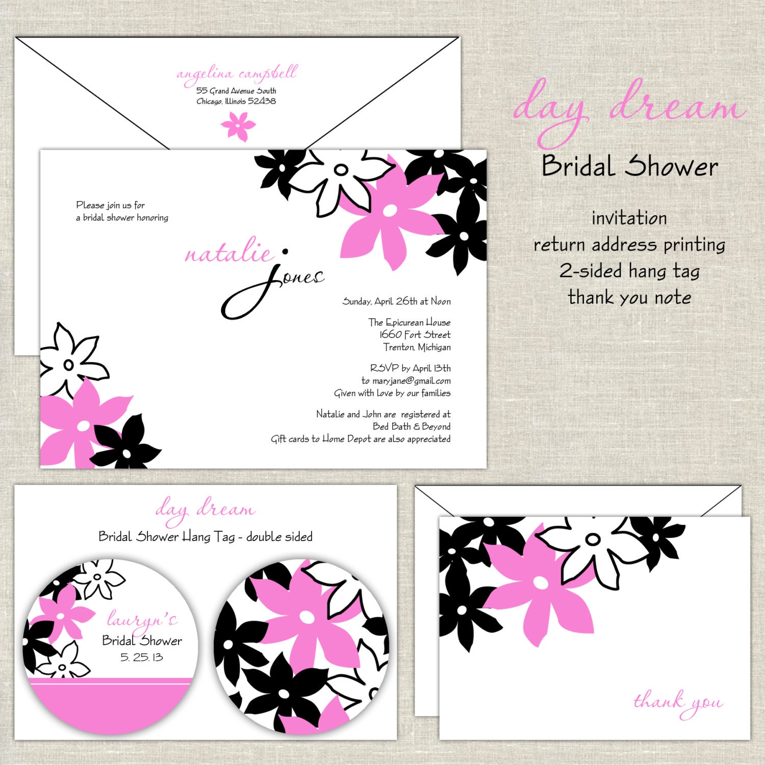 Day Dream Bridal Shower Invitation Il_170x135